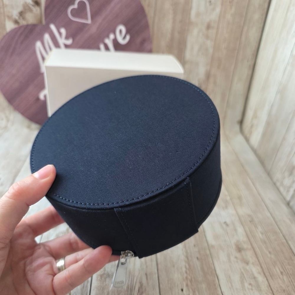 Women's Dior Navy Round Cosmetic Bag - Picture 5 of 8